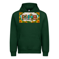 Forest Green faith cross and sunflower license plate Urban Hoodie - HRA Design Shop