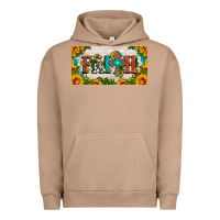 Pigment Burro faith cross and sunflower license plate Urban Hoodie - HRA Design Shop