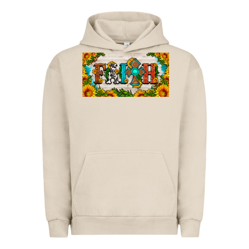 Faith Cross And Sunflower License Plate Urban Hoodie by HRA Design Shop | Teevron