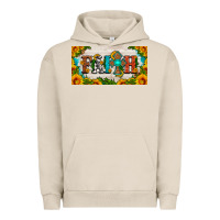 Pigment French Oak faith cross and sunflower license plate Urban Hoodie - HRA Design Shop