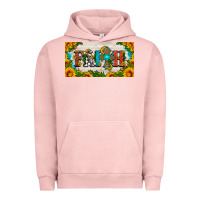 Pigment Salmon faith cross and sunflower license plate Urban Hoodie - HRA Design Shop