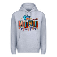 Heather Grey American Mini 4th of july Premium Hoodie - CowGirlArtShop