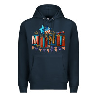 Navy American Mini 4th of july Premium Hoodie - CowGirlArtShop