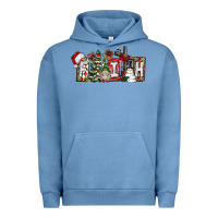 Pigment Pebble Blue Faith Urban Hoodie - CowhideDigitalArt