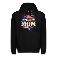 Black American Mom 4th of July Premium Hoodie - CowGirlArtShop