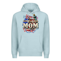 Blue Mist American Mom 4th of July Premium Hoodie - CowGirlArtShop