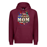 Burgundy American Mom 4th of July Premium Hoodie - CowGirlArtShop