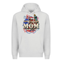 Dove Grey American Mom 4th of July Premium Hoodie - CowGirlArtShop
