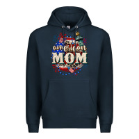 Navy American Mom 4th of July Premium Hoodie - CowGirlArtShop