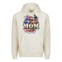 Oatmeal Heather American Mom 4th of July Premium Hoodie - CowGirlArtShop