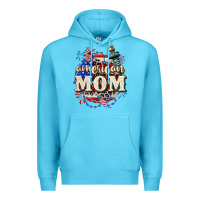 Ocean Blue American Mom 4th of July Premium Hoodie - CowGirlArtShop