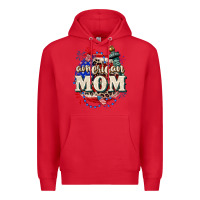 Red American Mom 4th of July Premium Hoodie - CowGirlArtShop