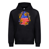 Black American flag arrowhead Urban Hoodie - Neo Western