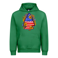 Emerald American flag arrowhead Urban Hoodie - Neo Western