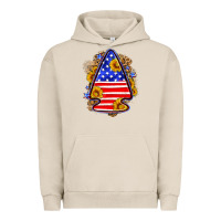 Pigment French Oak American flag arrowhead Urban Hoodie - Neo Western