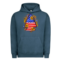 Pigment Midnight Navy American flag arrowhead Urban Hoodie - Neo Western