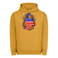 Pigment Peanut Butter American flag arrowhead Urban Hoodie - Neo Western