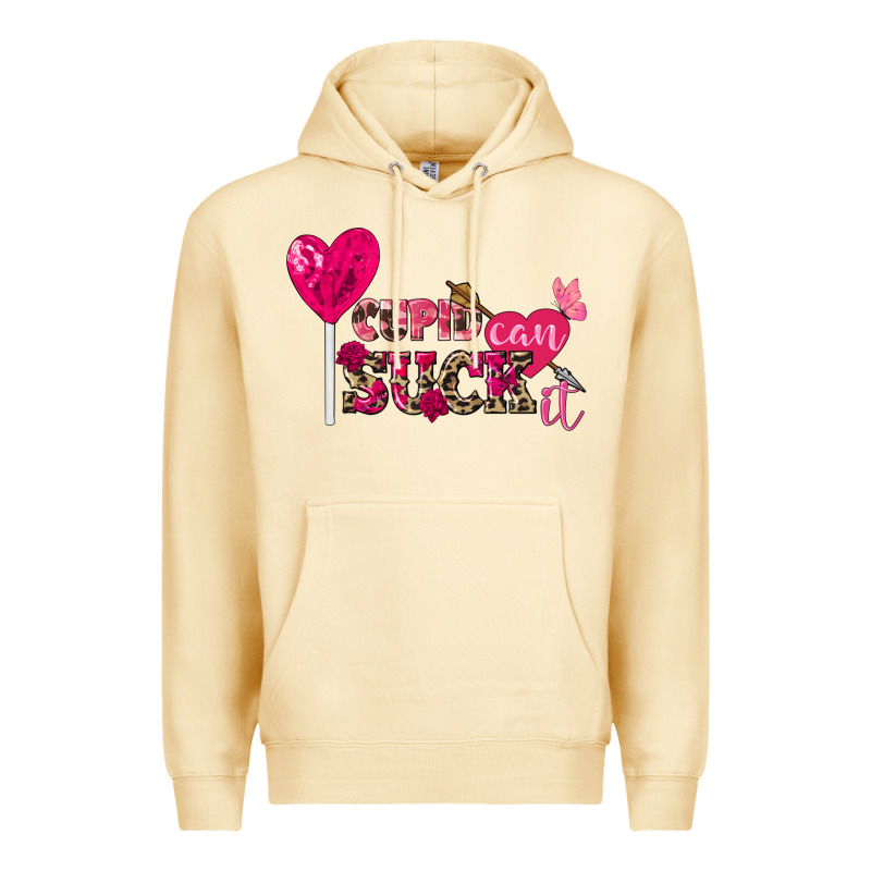 Cupid Can Suck It Valentine's Day Premium Hoodie by FaDigitalArtStudio | Teevron