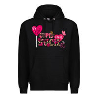 Black cupid can suck it valentine's day Premium Hoodie - FaDigitalArtStudio
