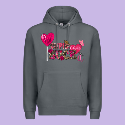 Cupid Can Suck It Valentine's Day Premium Hoodie Designed By Fadigitalartstudio