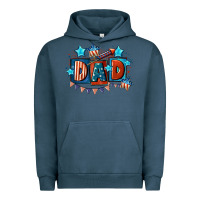 Pigment Midnight Navy American Dad  4th of july Urban Hoodie - CowGirlArtShop