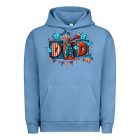 Pigment Pebble Blue American Dad  4th of july Urban Hoodie - CowGirlArtShop