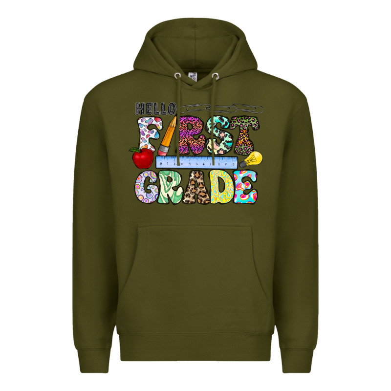 Hellofirstgrade Premium Hoodie by CowhideDigitalArt | Teevron