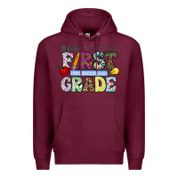 Burgundy hellofirstgrade Premium Hoodie - CowhideDigitalArt
