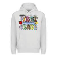 Dove Grey hellofirstgrade Premium Hoodie - CowhideDigitalArt