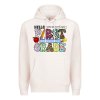 Pale Pink hellofirstgrade Premium Hoodie - CowhideDigitalArt