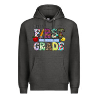 Charcoal Heather hellofirstgrade Premium Hoodie - CowhideDigitalArt
