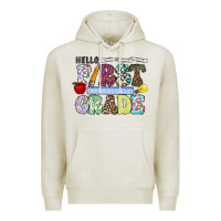 Oatmeal Heather hellofirstgrade Premium Hoodie - CowhideDigitalArt