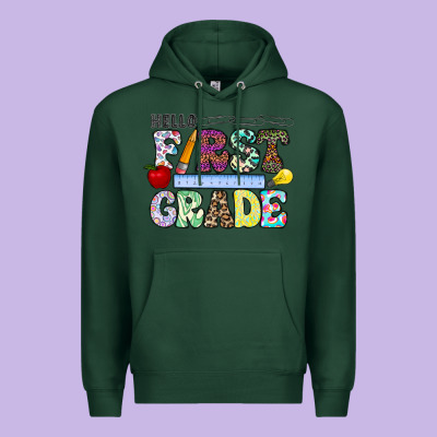Hellofirstgrade Premium Hoodie Designed By Cowhidedigitalart