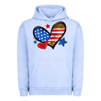 Pigment Grape Ice American flag heart leopard Urban Hoodie - Neo Western