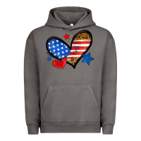 Pigment Tornado American flag heart leopard Urban Hoodie - Neo Western