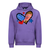 Tulip American flag heart leopard Urban Hoodie - Neo Western