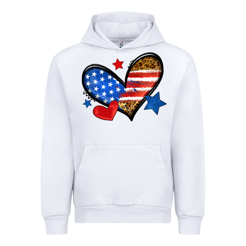 American Flag Heart Leopard Urban Hoodie by Neo Western | Teevron