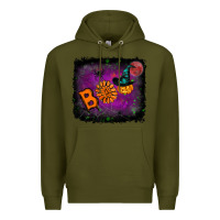 Army Green boo gemstone halloween pumpkin Premium Hoodie - RanaPortraitStore