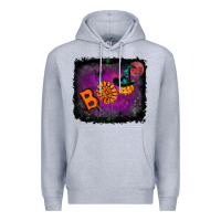 Heather Grey boo gemstone halloween pumpkin Premium Hoodie - RanaPortraitStore