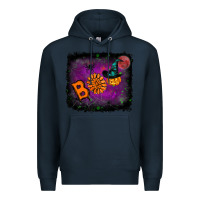 Navy boo gemstone halloween pumpkin Premium Hoodie - RanaPortraitStore