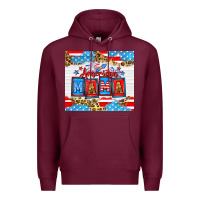 Burgundy American Mama 20oz tumbler Premium Hoodie - Neo Western