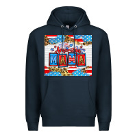 Navy American Mama 20oz tumbler Premium Hoodie - Neo Western