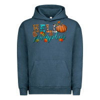 Pigment Midnight Navy hello pumpkin Urban Hoodie - HRA Design Shop