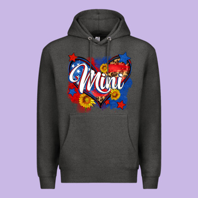 American Mini Heart Premium Hoodie Designed By Neo Western