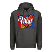 Charcoal Heather American mini heart Premium Hoodie - Neo Western
