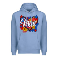Colony Blue American mini heart Premium Hoodie - Neo Western