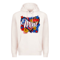 Pale Pink American mini heart Premium Hoodie - Neo Western