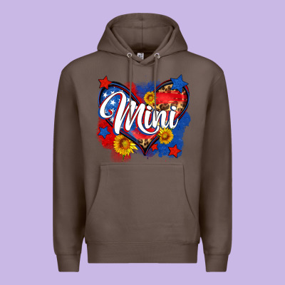 American Mini Heart Premium Hoodie Designed By Neo Western