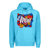 Ocean Blue American mini heart Premium Hoodie - Neo Western