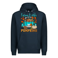 Navy farm fresh pumpkins Premium Hoodie - HRA Design Shop